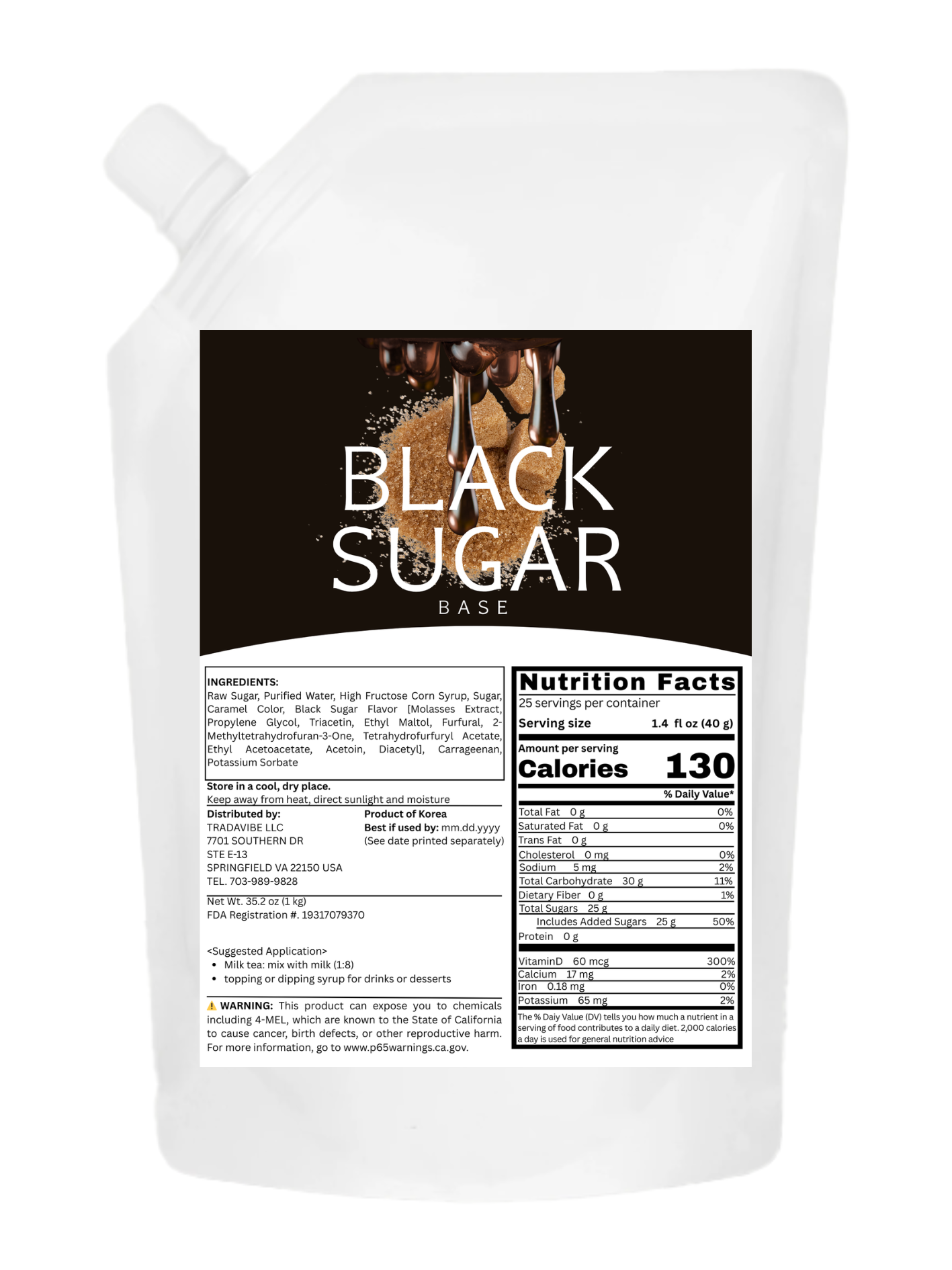 Black Sugar Base 1kg (2.2lbs)