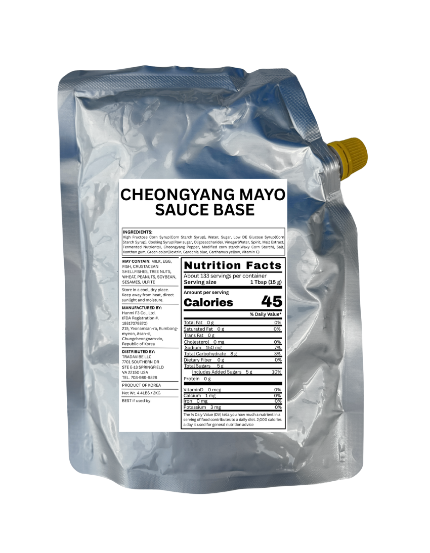 Packaging of Cheongyang Mayo Sauce Base with label on a white background