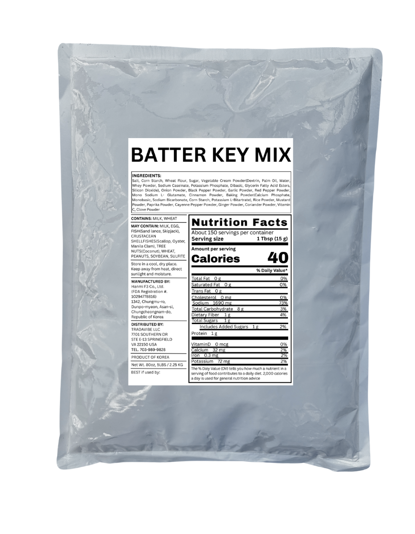 Korean Fried Chicken Batter Key Mix (4.96 lbs) – Crispy Coating Powder by TradaVibe